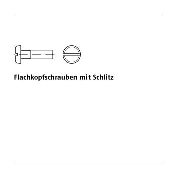 2000 Stück DIN 85 4.8 blank Flachkopfschrauben mit Schlitz M3x12 mm