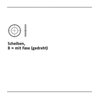 100 Stück DIN 125 Stahl 140 HV Form B gedreht Scheiben mit Fase (gedreht) 1,1x3x0,3 mm