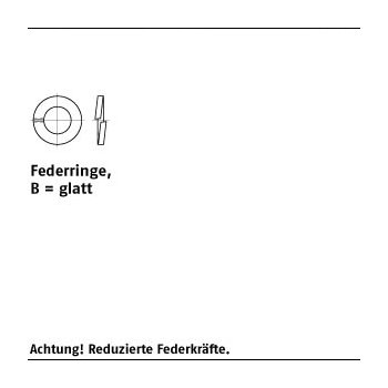 500 Stück DIN 127 A4 Form B Federringe glatt B 12 mm