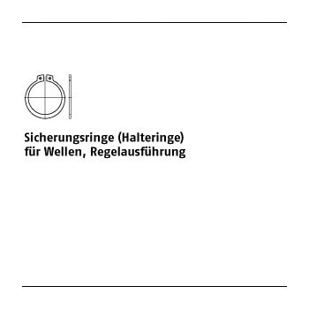 1 Stück DIN 471 Federstahl Regel Sicherungsringe (Halteringe) für Wellen Regelausführung 155x4 mm