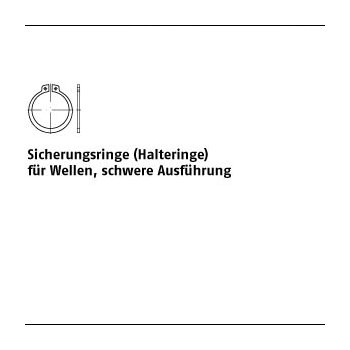 500 Stück DIN 471 Federstahl schwer Sicherungsringe (Halteringe) für Wellen schwere Ausführung 25x2 mm