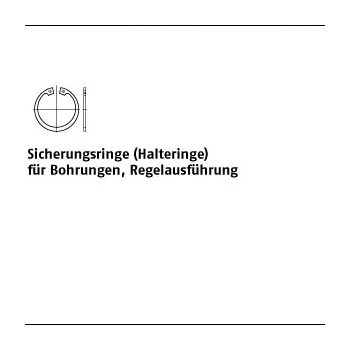2000 Stück DIN 472 Federstahl Regel Sicherungsringe (Halteringe) für Bohrungen Regelausführung 9x08 mm