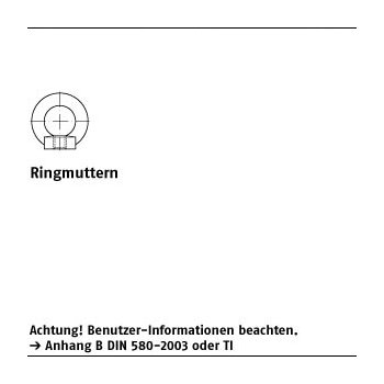 1 Stück DIN 582 C 15 E Ringmuttern M22 mm