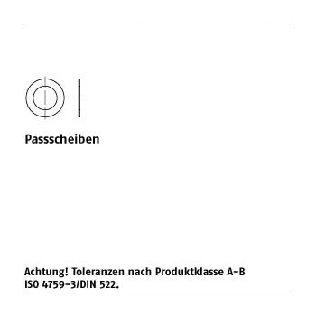 50 Stück DIN 988 A2/1.4310 Passscheiben 40x50x1 mm