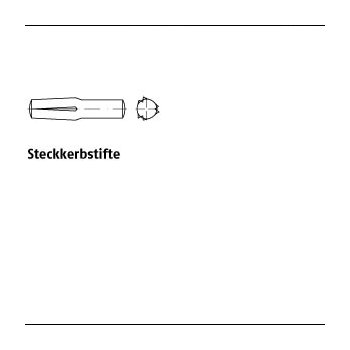 250 Stück DIN 1474 Stahl Steckkerbstifte 25x12 mm