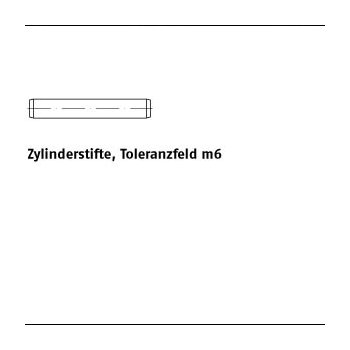 100 Stück ISO 2338 A1 m6 Zylinderstifte Toleranzfeld m6 08 m6x4 mm