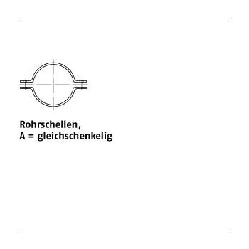 100 Stück DIN 3567 Stahl Form A grundiert Rohrschellen gleichschenkelig A22 / NW 15 mm