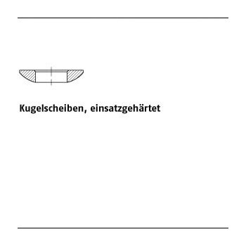 1 Stück DIN 6319 Stahl Form C Kugelscheiben einsatzgehärtet C31x56x112 mm