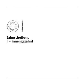 2000 Stück DIN 6797 Federstahl Form I galvanisch verzinkt Zahnscheiben innengezahnt I 64 mm