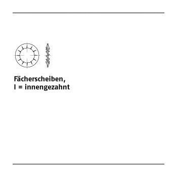 2000 Stück DIN 6798 Federstahl Form I galvanisch verzinkt Fächerscheiben innengezahnt I 84 mm