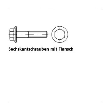 200 Stück DIN 6921 10.9 Sechskantschrauben mit Flansch M10x16 mm