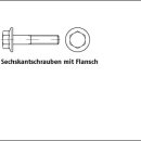 50 Stück DIN 6921 8.8 Sechskantschrauben mit Flansch...