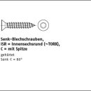 250 Stück DIN 7982 Stahl Form C ISR galvanisch...