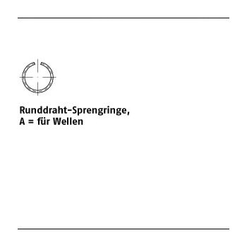 500 Stück DIN 7993 Federstahl Form A Runddraht Sprengringe für Wellen A 8 mm