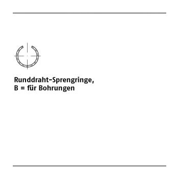 500 Stück DIN 7993 Federstahl Form B Runddraht Sprengringe für Bohrungen B 7 mm