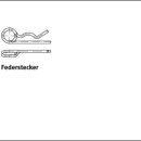 10 Stück DIN 11024 A4 Federstecker 5 / 201 26 mm