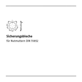 25 Stück DIN 70952 Stahl Form A Sicherungsbleche A42 mm