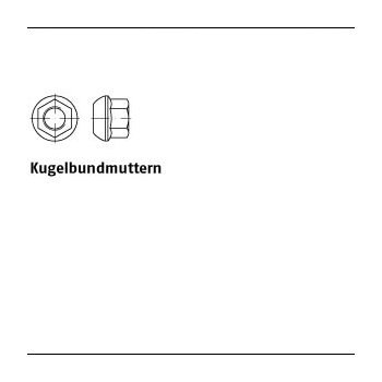 100 Stück DIN 74361 8 Form A phosphatiert Kugelbundmuttern AM20x15 SW27 mm