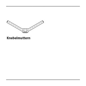 1 Stück DIN 80701 Messing Knebelmuttern M16 mm