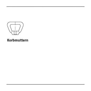 10 Stück DIN 80704 Messing Korbmuttern M16 mm