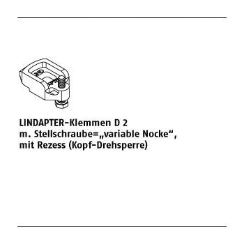 1 Stück GTW 40 D 2 galvanisch verzinkt LINDAPTER Klemmen D 2 mit Stellschraube mit Rezess M10 / 10  20 mm