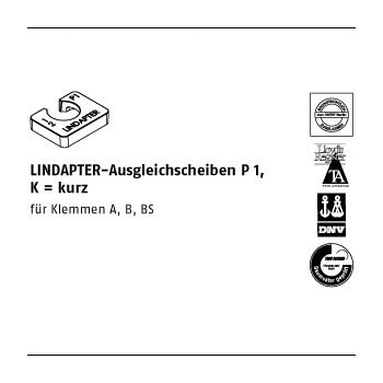 1 Stück GTW 40 P 1 K galvanisch verzinkt LINDAPTER Ausgleichsscheiben P 1 kurz M16 / 80 mm