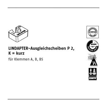 1 Stück Temperguss P 2 K feuerverzinkt LINDAPTER Ausgleichsscheiben P 2 kurz M10 / 100 ** mm