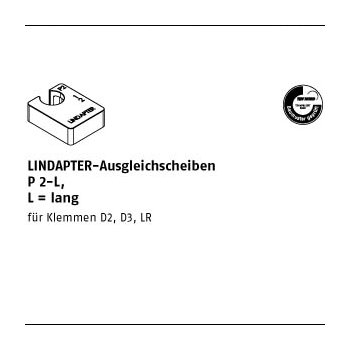 1 Stück Temperguss P 2 L galvanisch verzinkt LINDAPTER Ausgleichsscheiben P 2 L lang M16 / 160 mm