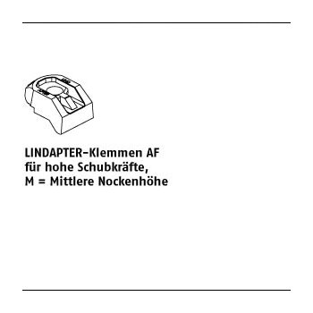 1 Stück Sphäroguß AF m Feuerverzinkt LINDAPTER Klemmen AF f. hohe Schubkräfte mittlere Nockenhöhe MM12 mm