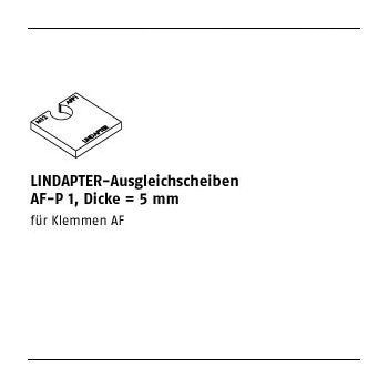 1 Stück Stahl AF P 1 feuerverzinkt LINDAPTER Ausgleichsscheiben AF P 1 Dicke = 5 mMAF M12 P1 mm