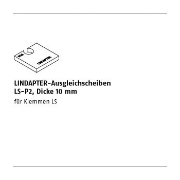 1 Stück A4 LS P2 LINDAPTER Ausgleichsscheiben LS P2 Dicke 10 mMLS 10 P2 mm