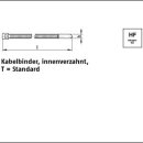 1000 Stück PA 6.6 T natur (NA) Kabelbinder...