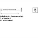 100 Stück PA 6.6 HS T HS schwarz (BK) Kabelbinder...