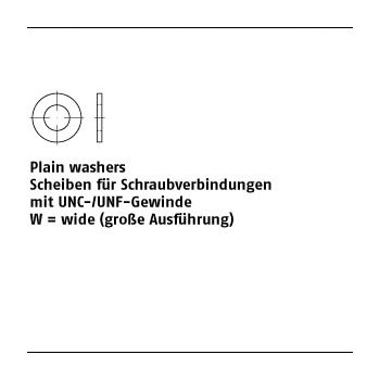 500 Stück ANSI B 18.22.1 Stahl Typ A W Plain washers Scheiben für Schraub verb. mit UNC /UNF Gewinde wide 5/16x0875 mm