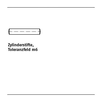 200 Stück DIN 7 Stahl Zylinderstifte Toleranz m6 1x3  mm