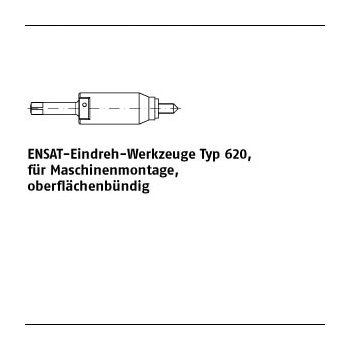 1 Stück Stahl Typ 620 ENSAT Eindreh Werkzeuge Typ 620 für Maschinenmontage oberflächenbündig M8 mm