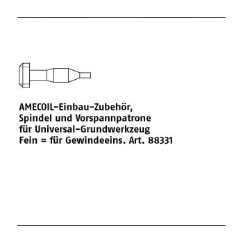 1 Stück Fein AMECOIL Einbau Zubehör Spindel und Vorspannpatrone für Universal Werkzeug M8x1 mm