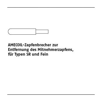 1 Stück AMECOIL Zapfenbrecher zur Entfernung des Mitnehmerzapfens für SR und Fein M6 mm