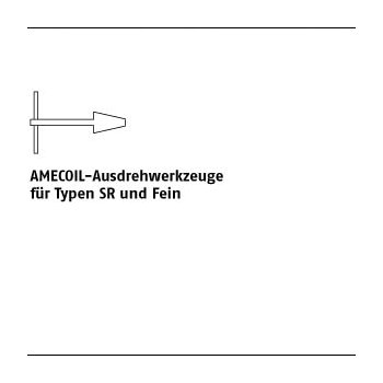 1 Stück AMECOIL Ausdrehwerkzeuge für Typen SR und Fein NR.1 M25 M8 mm