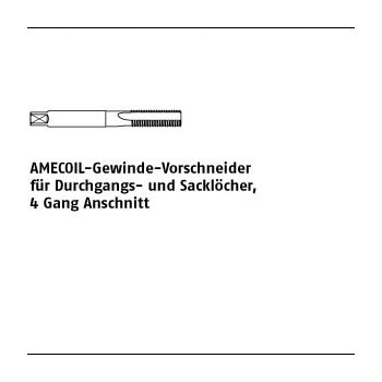 1 Stück AMECOIL Gewinde Vorschneider für Durchgangs und Sacklöcher M18 mm