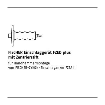 1 Stück Stahl FZED plus FISCHER Einschlaggerät FZED plus mit Zentrierstift FZED 10 plus mm