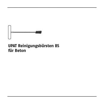 1 Stück Stahl BS UPAT Reinigungsbürsten BS für Beton BS 14  F. M12 mm